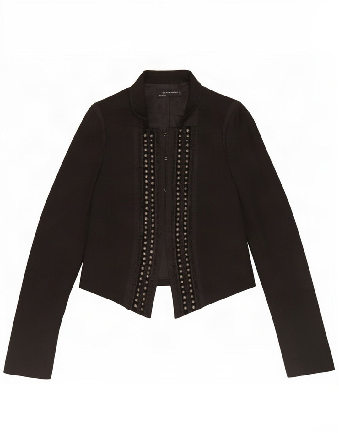 Zara Mujer Blazer Chaqueta UK 12 Mediana Lana Negra