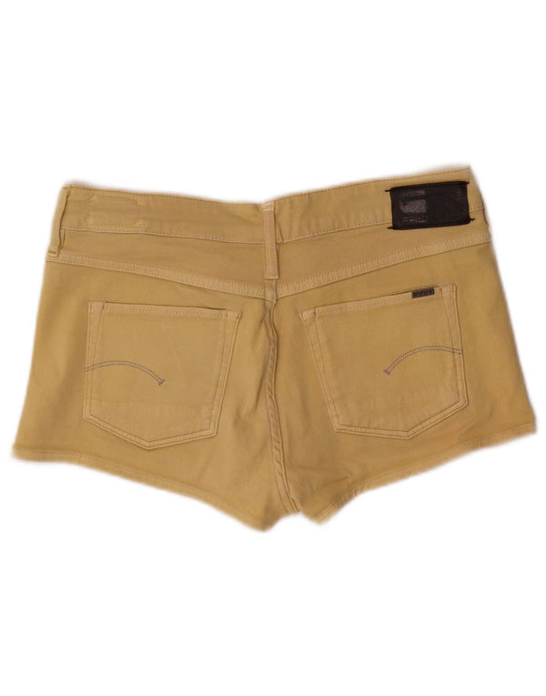 G-Star Mujer 3301 Denim Hot Pants W26 Pequeño Algodón Amarillo