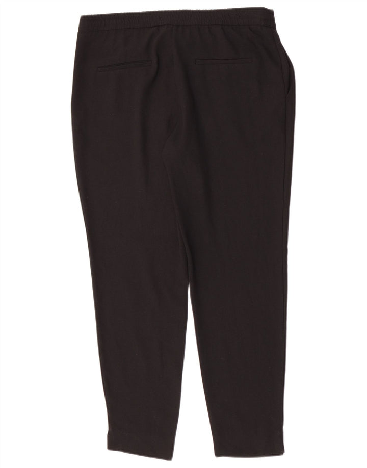 Zara Mujer Pantalón Chino Slim Small W30 L27 Poliéster Negro