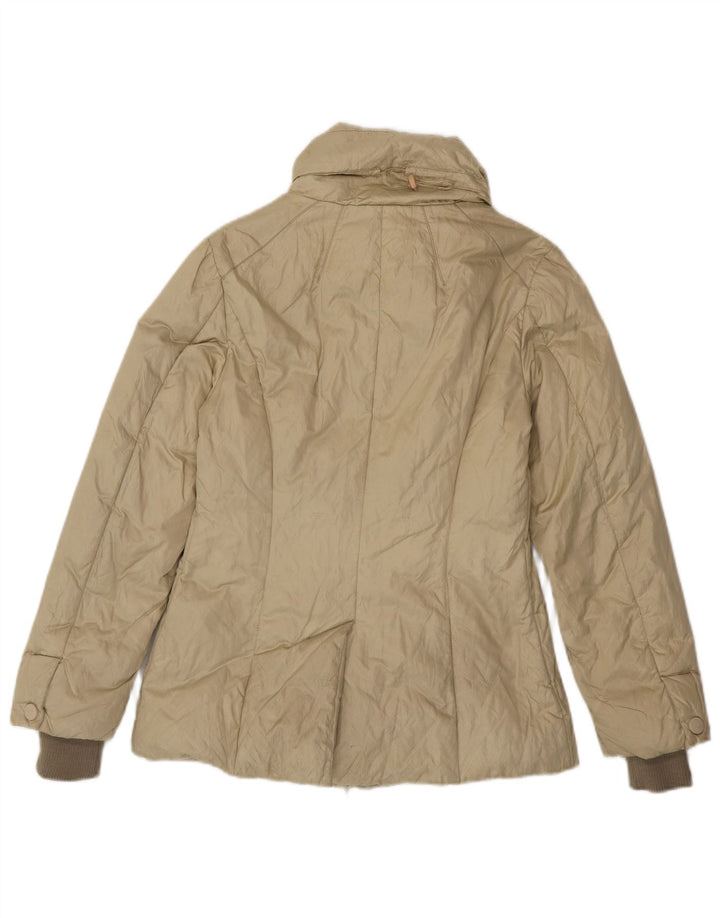 Max & Co. Chaqueta acolchada para mujer UK 8 Small Beige Poliéster