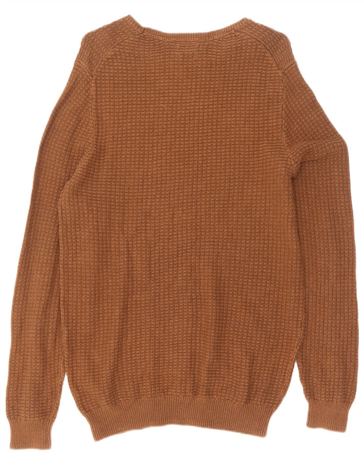 Massimo Dutti Jersey Hombre Cuello Redondo XL Marrón Algodón