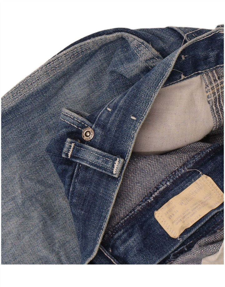 Wrangler Pantalones Cortos De Mezclilla Desgastados W29 Azul Medio