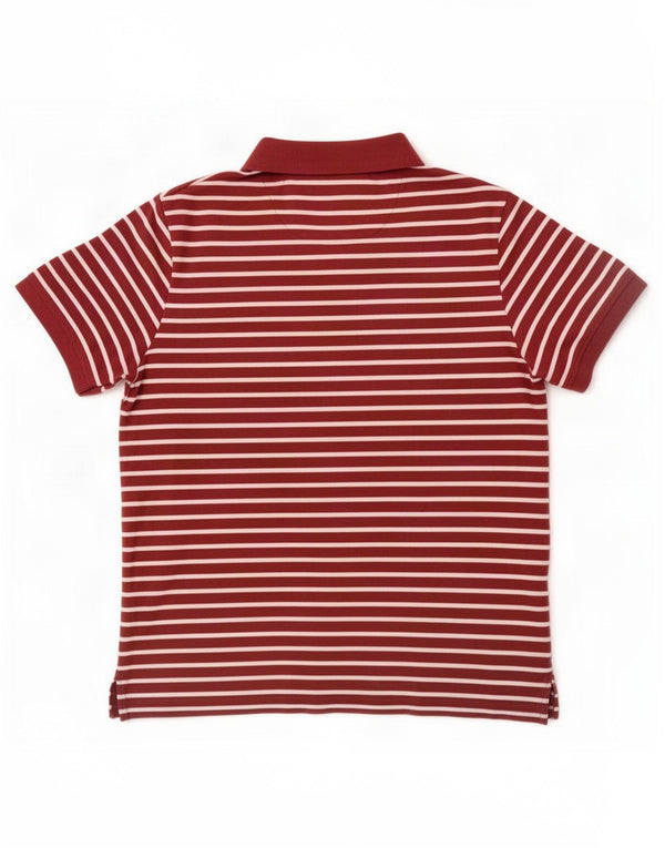 Lyle & Scott Polo para hombre 2XL Algodón a rayas granate