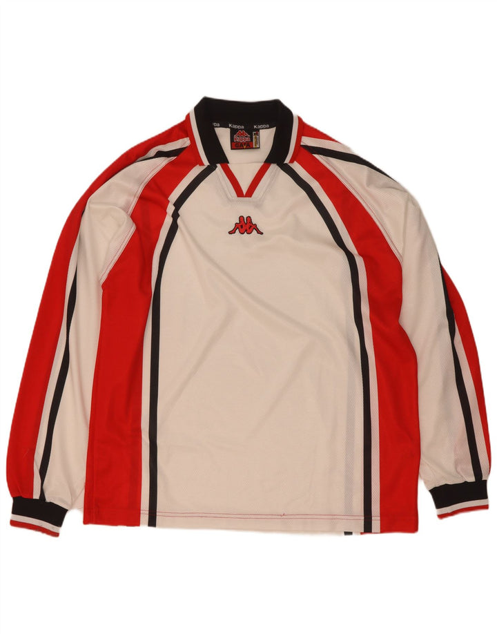 Kappa Hombre Gara Top Manga Larga XL Blanco Colorblock Poliéster