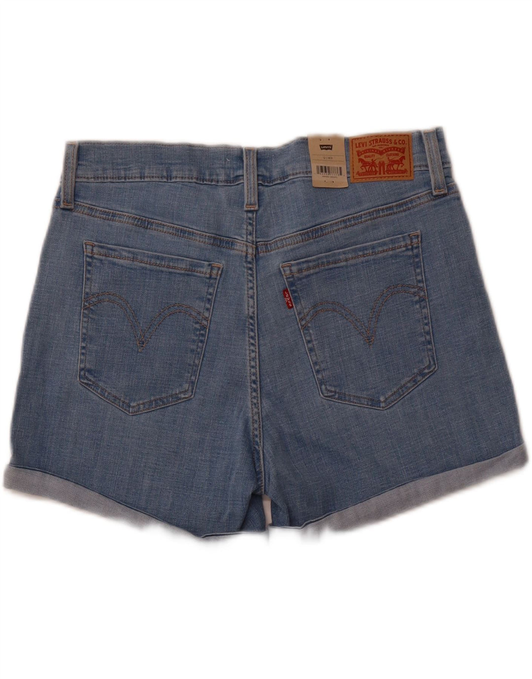 LEVI'S Pantalones cortos de mezclilla de talle medio para mujer US 12 Grande W31 Algodón azul