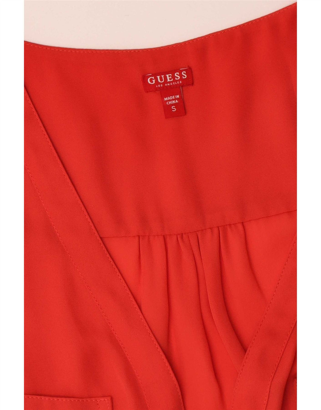 Guess Top sin mangas para mujer UK 10 Small Red Poliéster