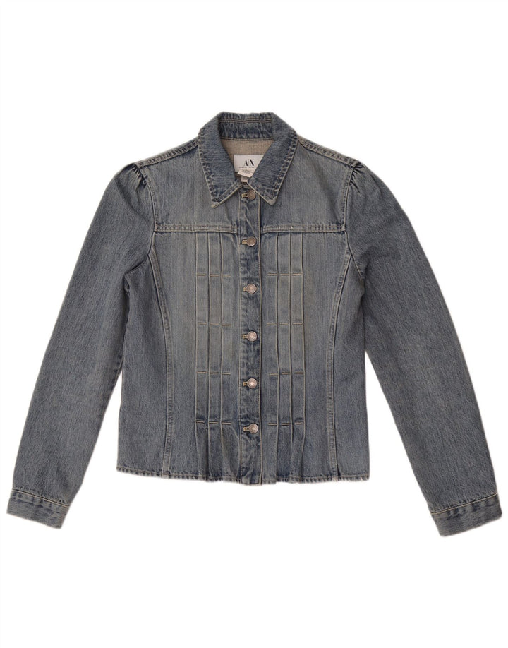 Armani Chaqueta Vaquera Mujer UK 12 Algodón Azul Medio