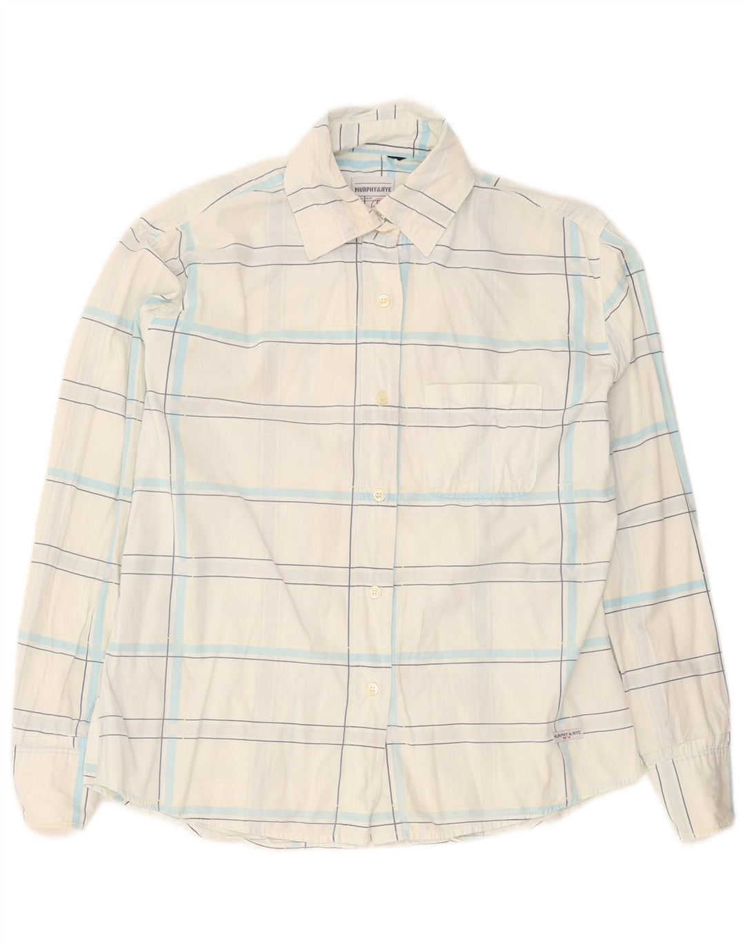 Murphy & Nye Camisa para mujer UK 40 XL Cuadros blancos