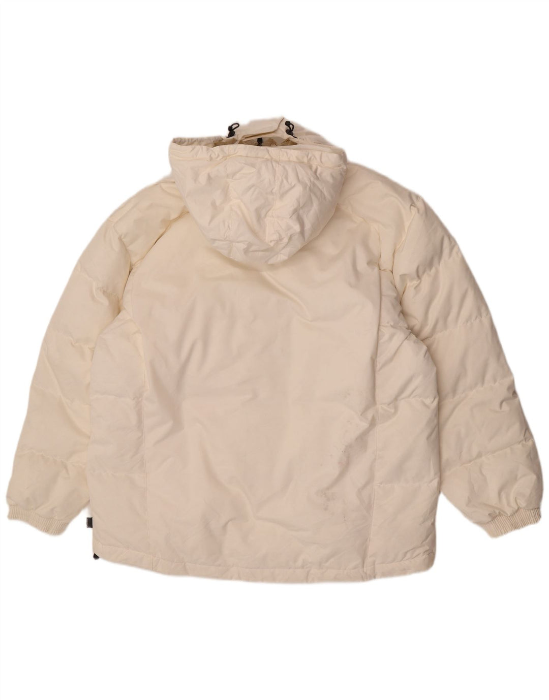 Lotto Chaqueta acolchada con capucha para hombre UK 42 XL Poliéster blanco roto