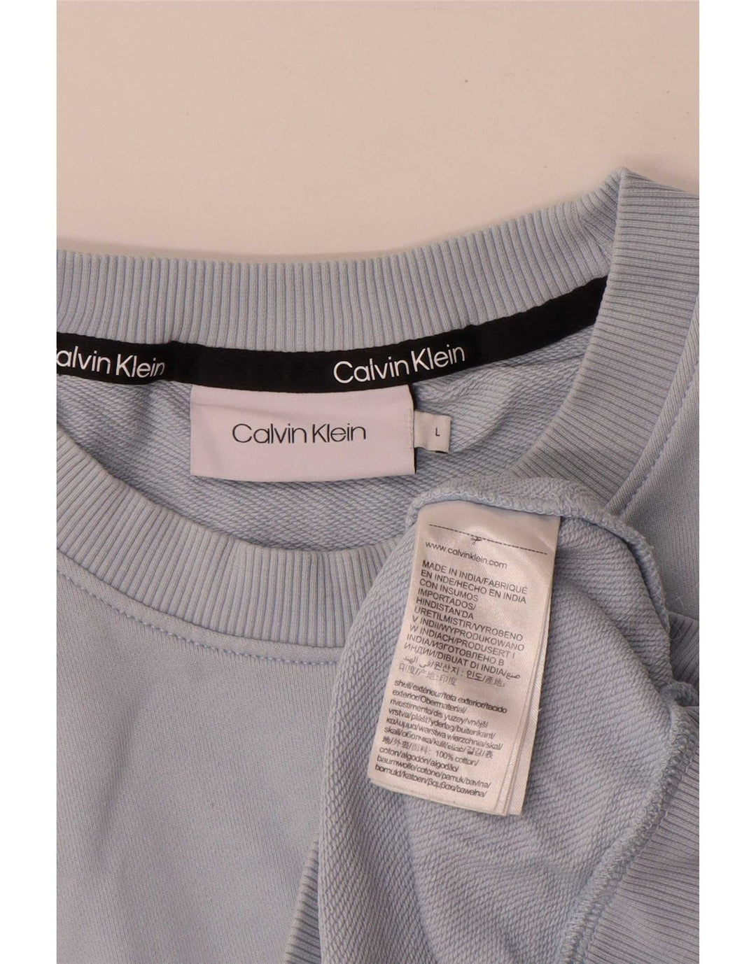 Calvin Klein Sudadera con gráfico para Hombre Jersey Grande de algodón Azul