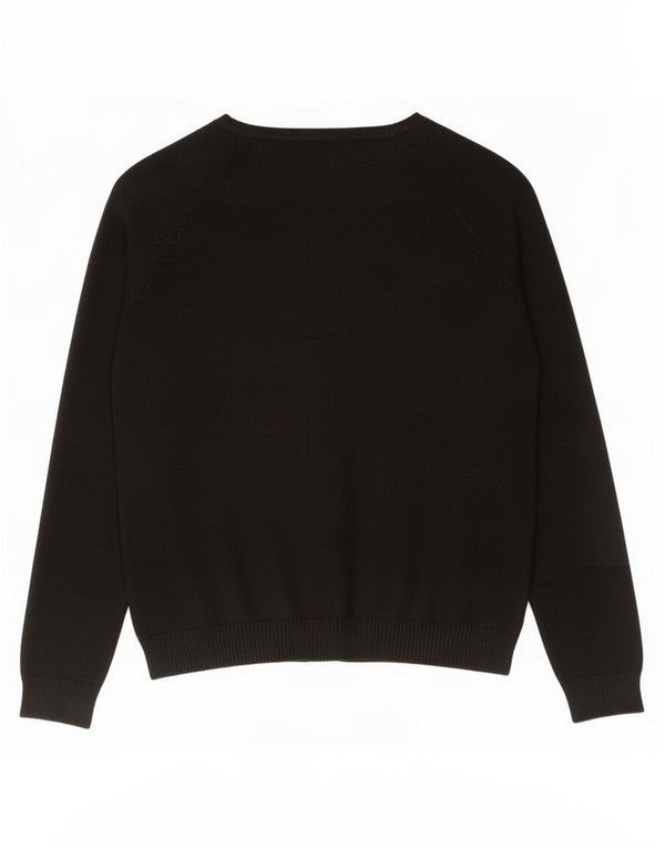 Zara Mujer Cárdigan Suéter UK 40 XL Algodón Negro