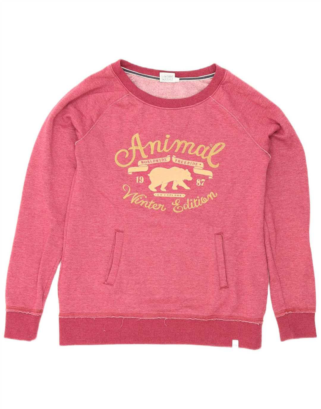 Animal Mujer Sudadera Gráfica Jumper UK 12 Medio Rosa Poliéster