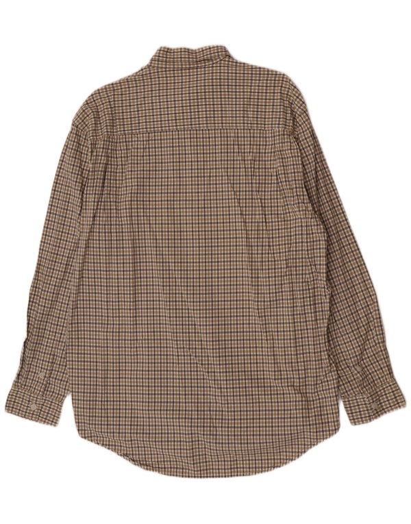 Camisa Camel Active Hombre Regular Fit XL Algodón A Cuadros Beige