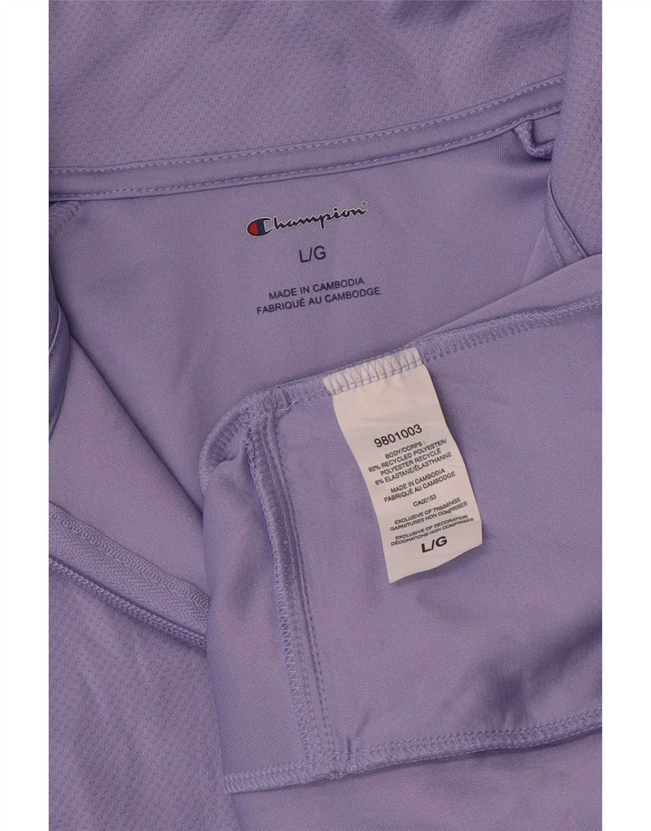 Champion - Chándal con cremallera y cuello para mujer, talla 40, color morado