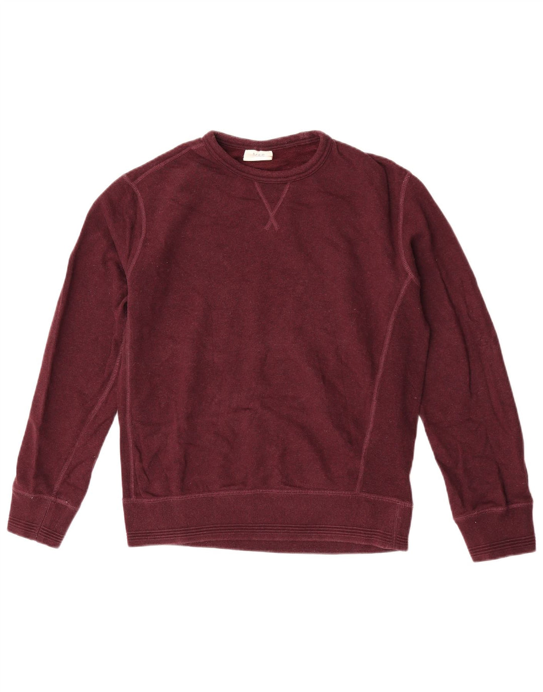Marks & Spencer Hombre Sudadera Jumper Small Borgoña Algodón