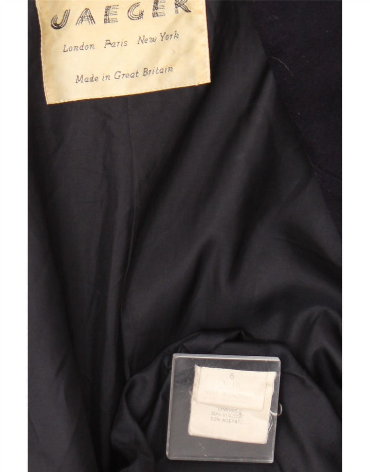 Jaeger Chaqueta tipo blazer con doble botonadura para mujer UK 6 XS Azul marino Lana nueva