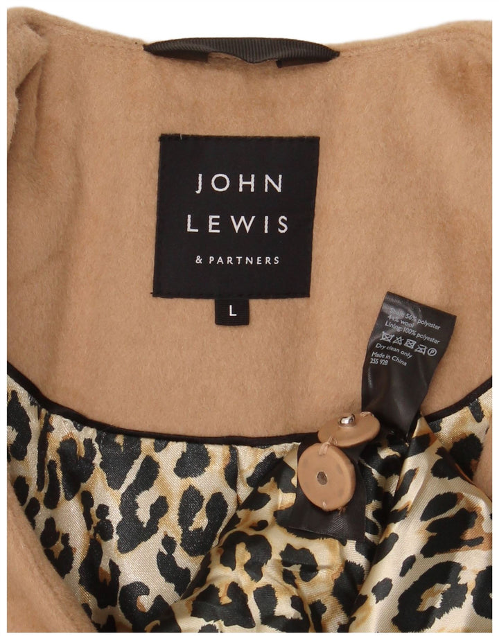 John Lewis Abrigo cruzado de manga 3/4 para mujer UK 46 Large Beige