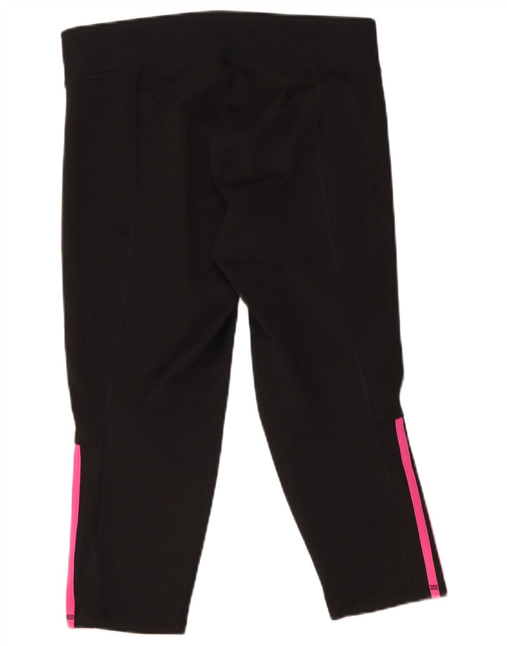 Adidas Leggings Capri para mujer Reino Unido 12/14 Mediano Negro Poliéster