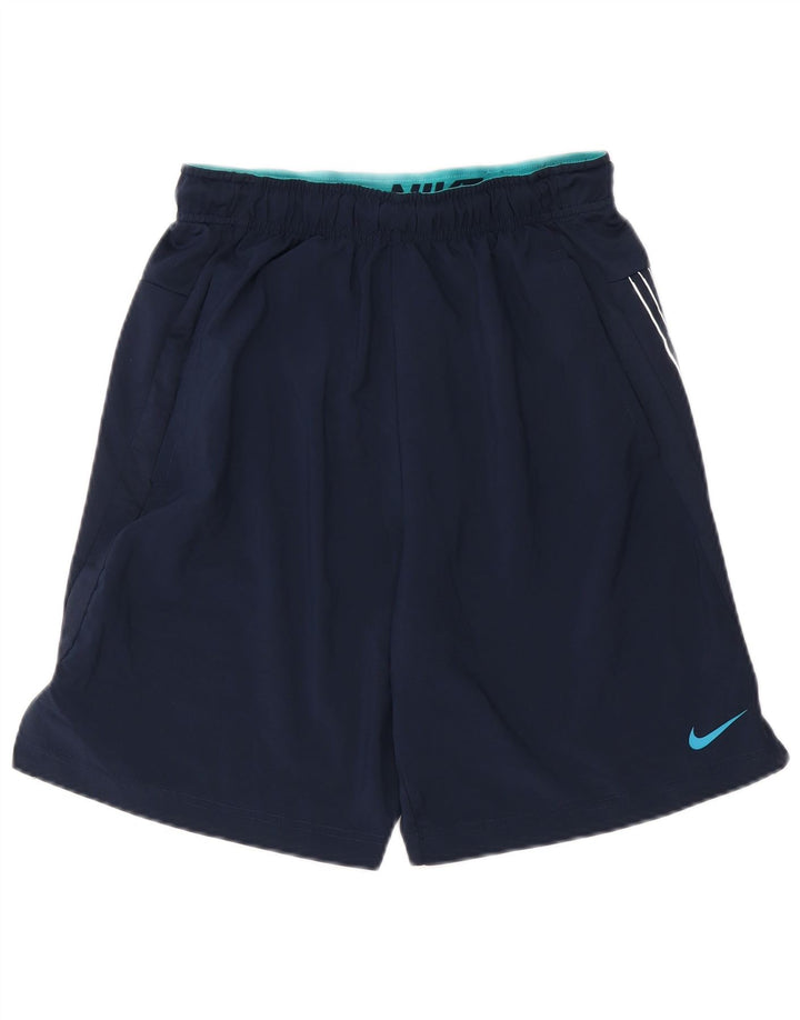 Nike Dri Fit Graphic - Pantalones cortos deportivos para hombre (poliéster), color azul marino