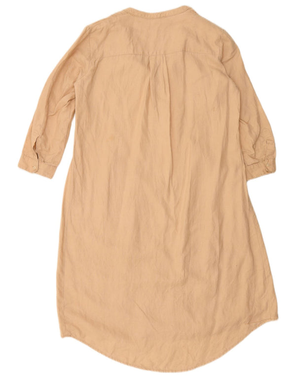 BENETTON Vestido túnica de manga 3/4 para mujer UK 44 Beige medio