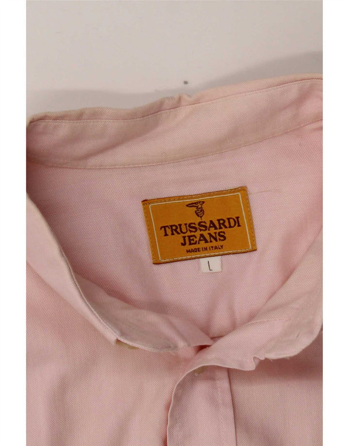Camisa Hombre Trussardi Jeans Large Rosa