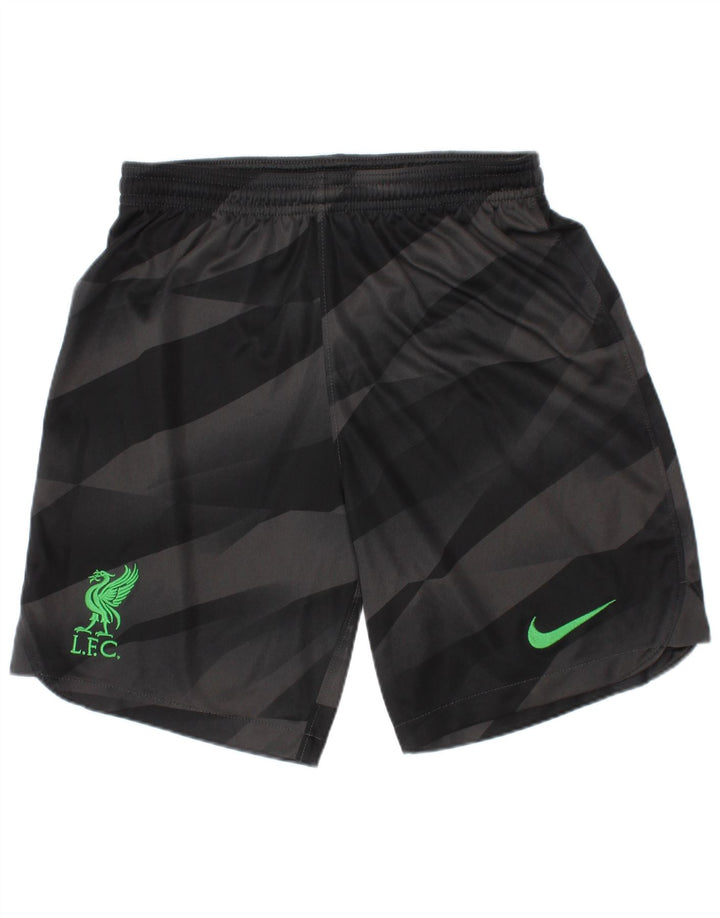 Nike - Pantalones cortos deportivos Liverpool para niños, 10-11 años, poliéster teñido anudado, gris medio