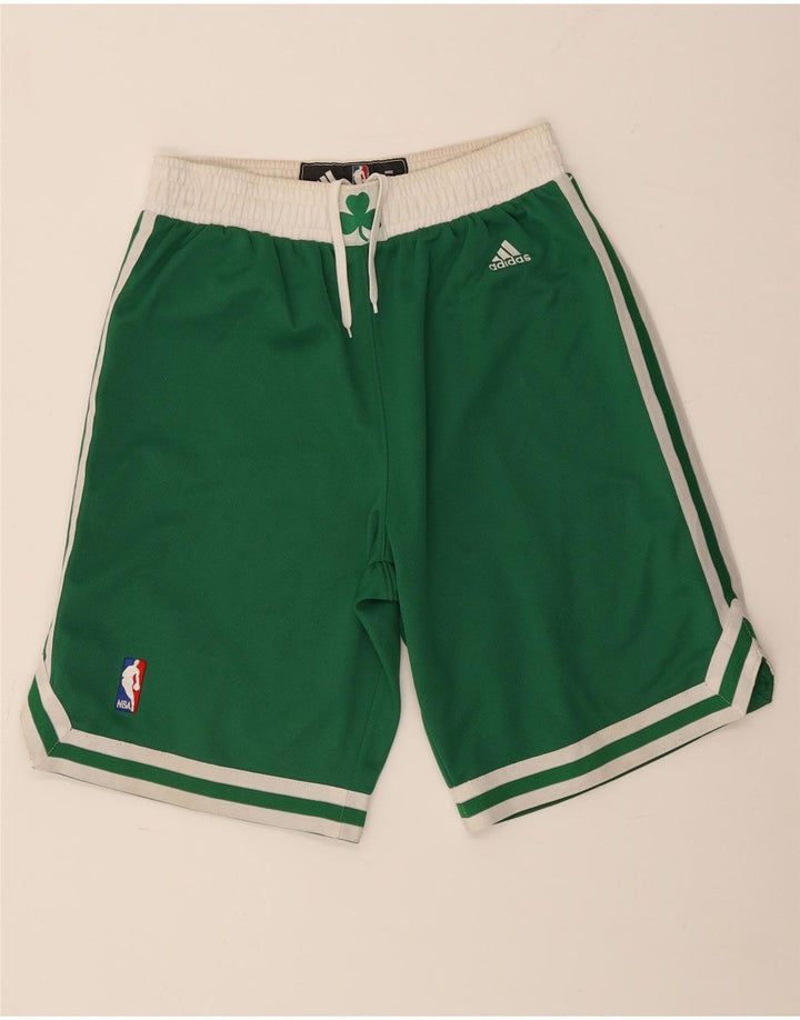 Adidas Hombre Boston Celtics Pantalones Cortos Deportivos Pequeño Verde Colorblock Poliéster