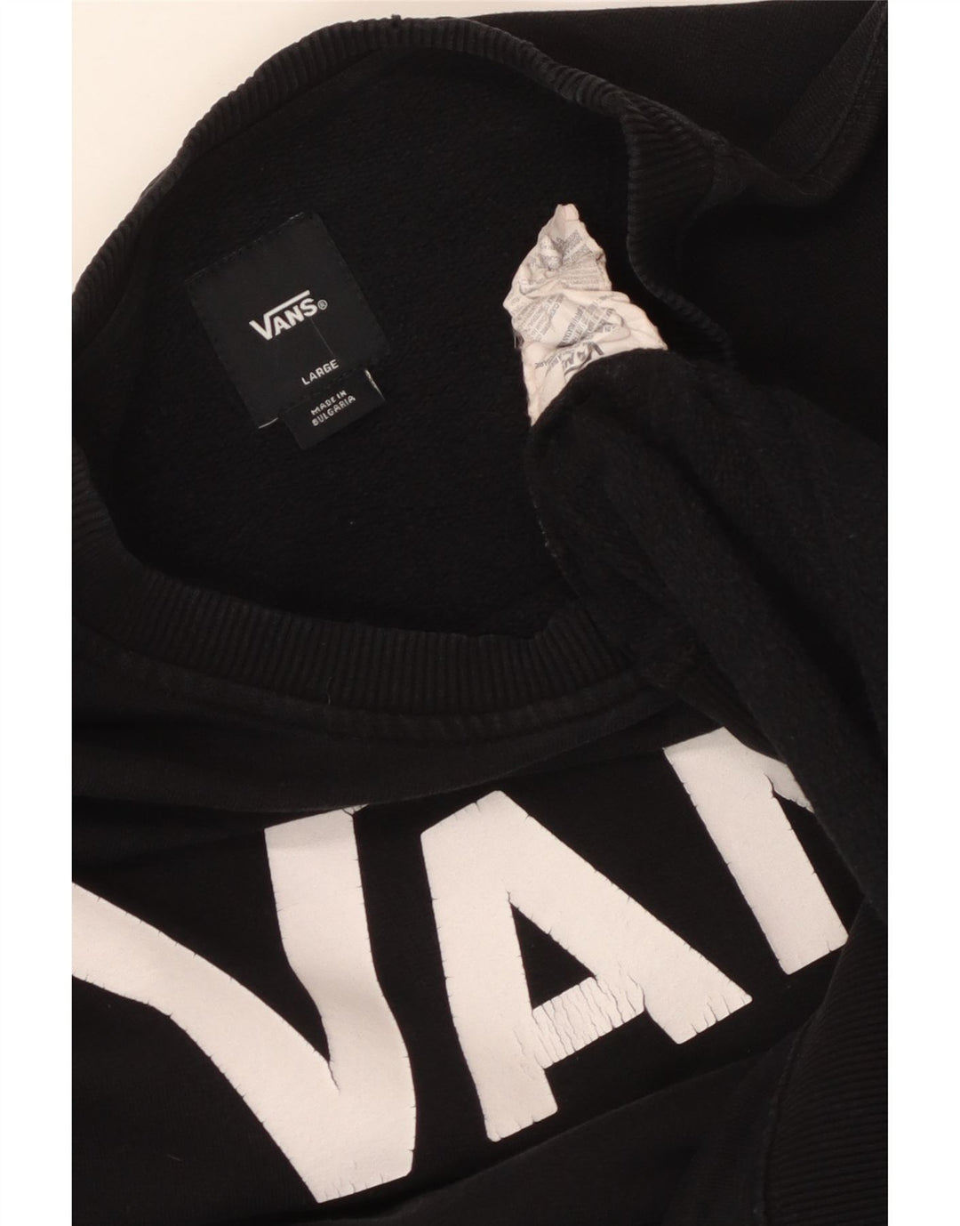Vans Sudadera con gráfico gráfico tipo jersey de algodón negro grande para hombre
