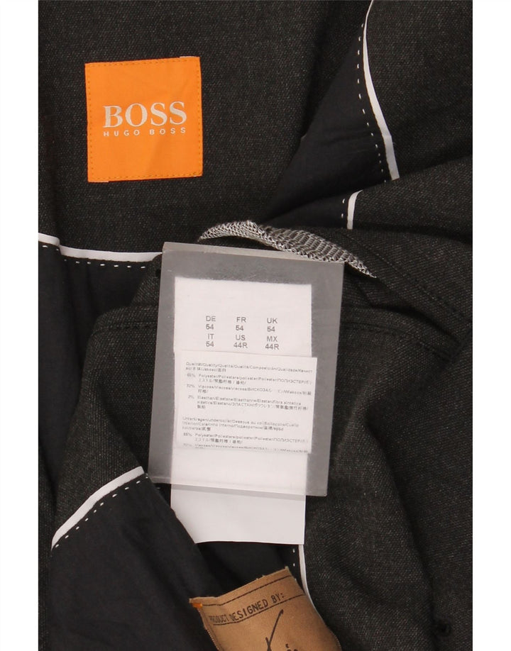 Hugo Boss Chaqueta tipo blazer de 2 botones para hombre EU 54 2XL Poliéster gris