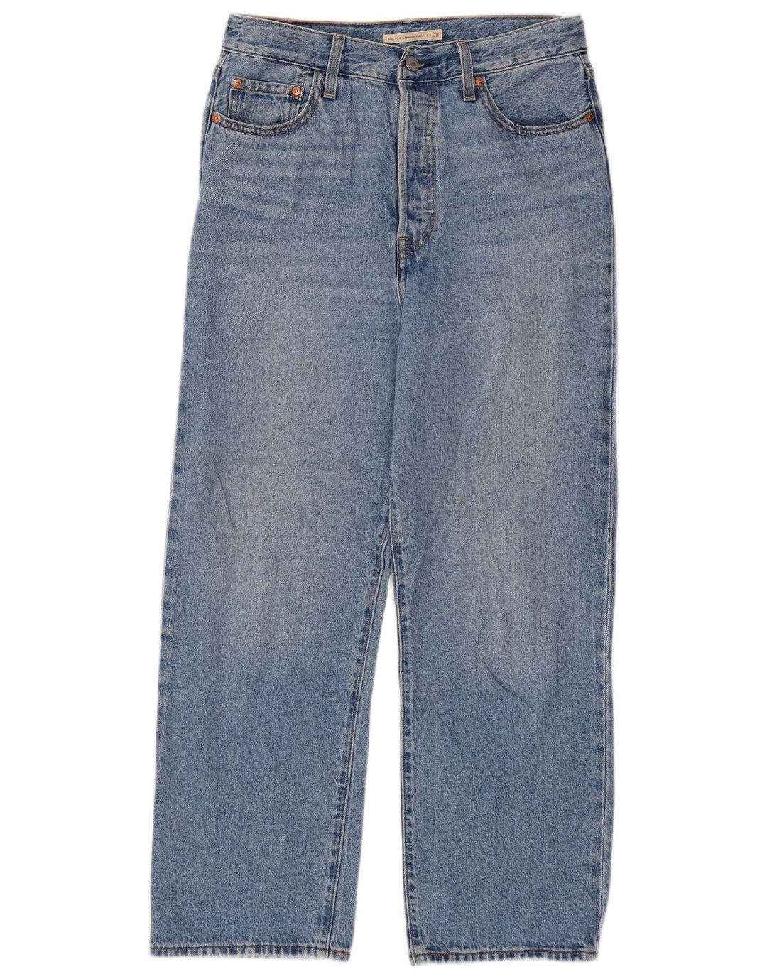 Vaqueros Levi's Mujer Ribcage Rectos W28 L27 Algodón Azul