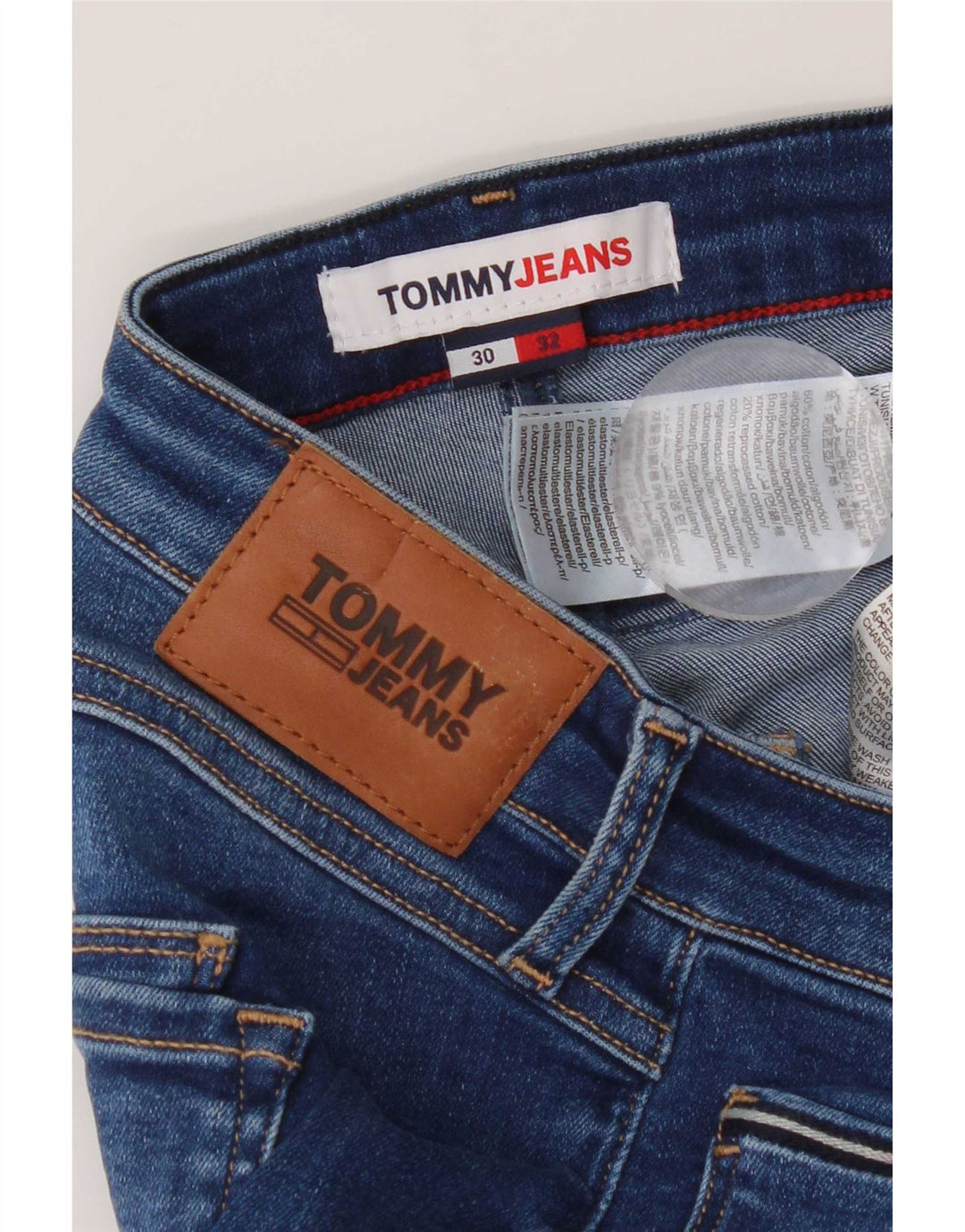 Tommy Hilfiger Jeans Capri Mujer W30 L18 Algodón Azul