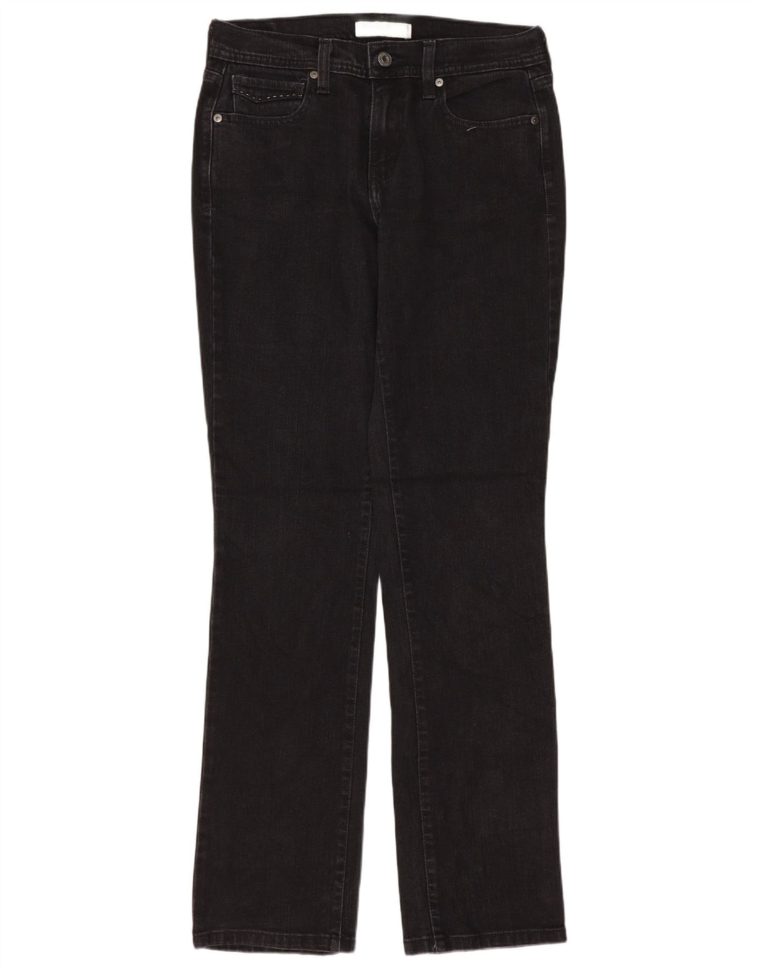LEVI'S Jeans rectos 505 para mujer US 4 Small W28 L31 Algodón negro