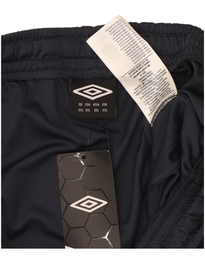 UMBRO Pantalones cortos deportivos para hombre 2XL Azul marino Geométrico Poliéster
