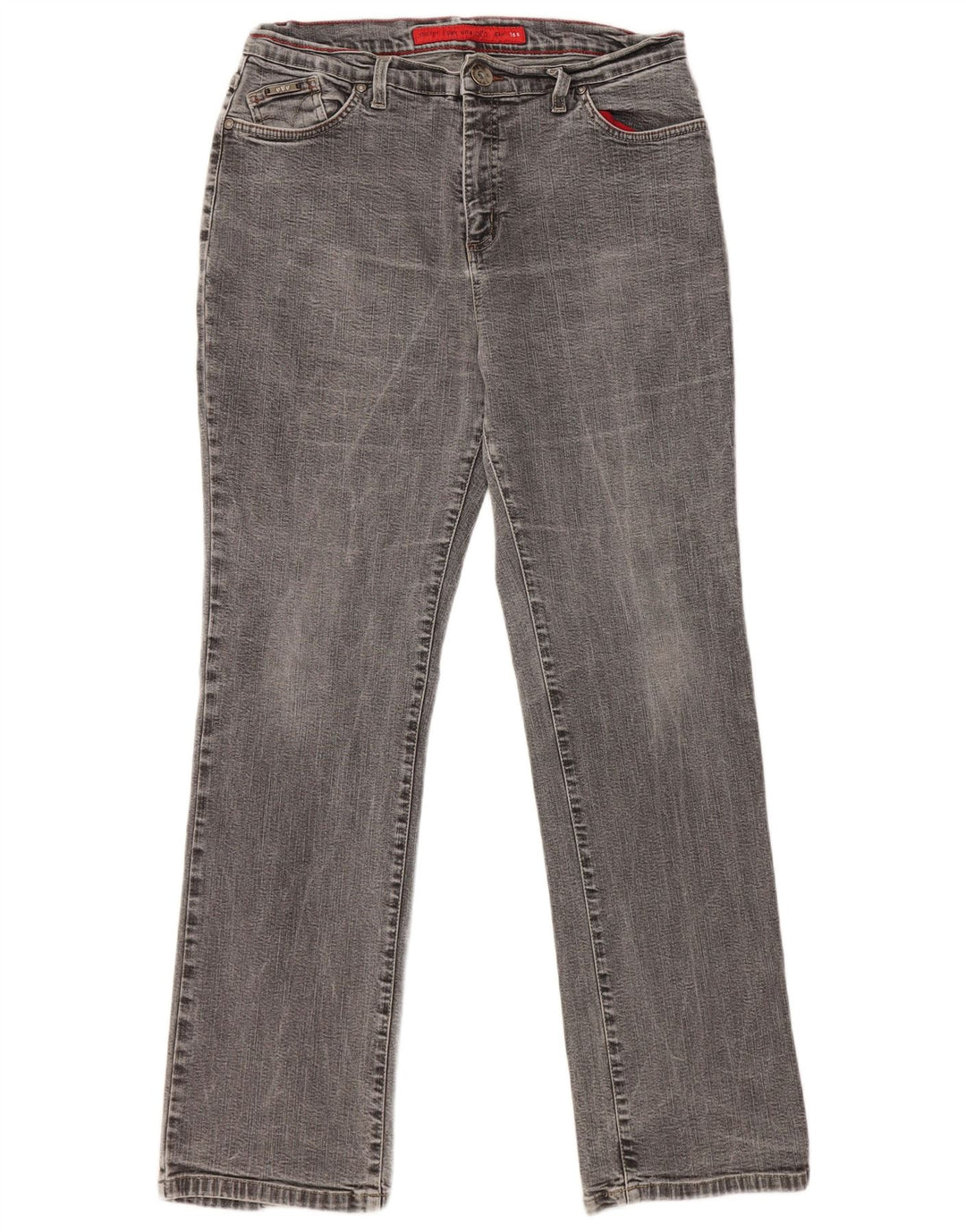 MARKS & SPENCER Vaqueros rectos elásticos para mujer UK 46 Large W32 L30 Gris