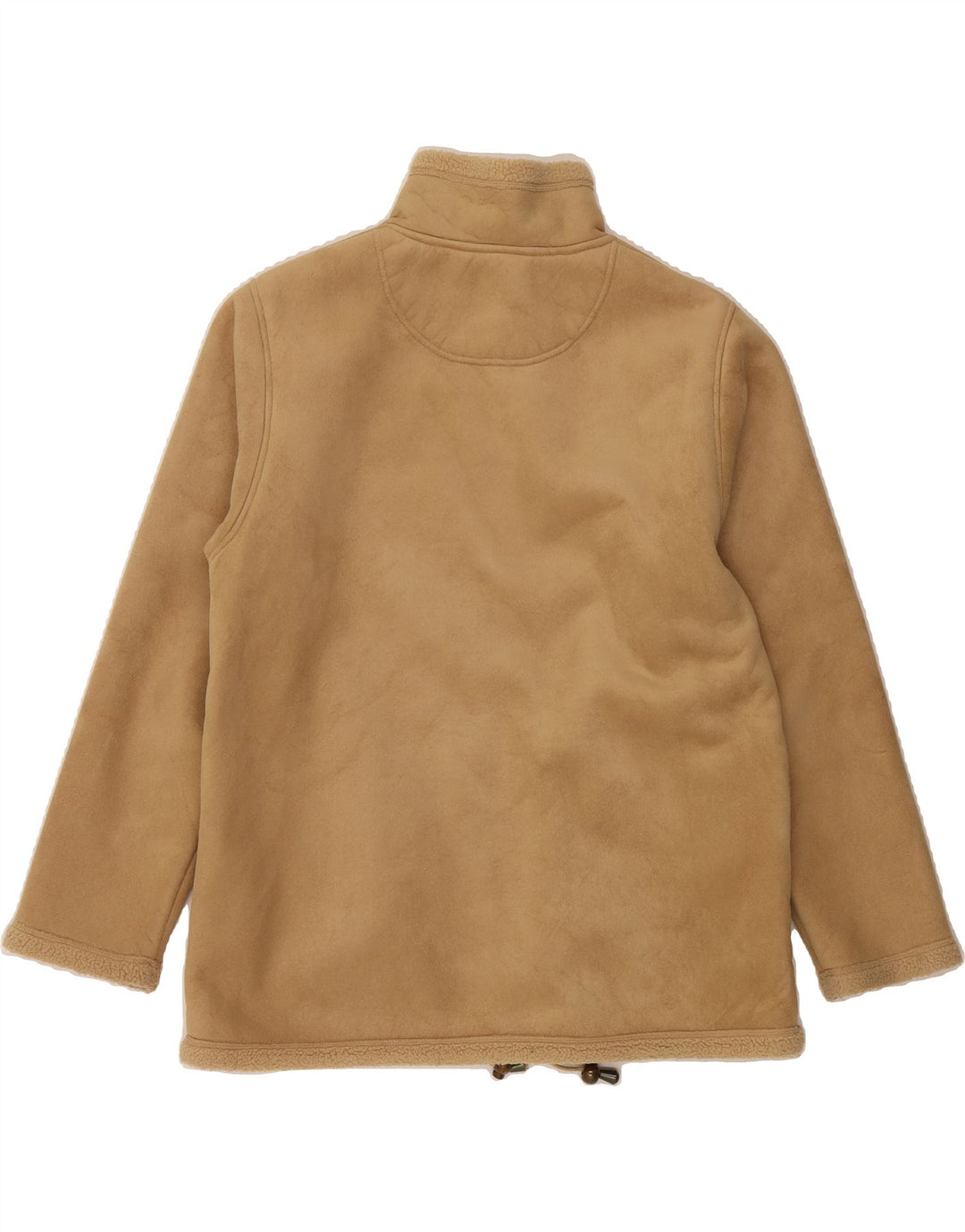 EQUORIAN HERITAGE Womens Sherpa Jacket UK 14/16 Medium Beige Polyester Vintage Equorian Heritage and Second-Hand Equorian Heritage from Messina Hembry 