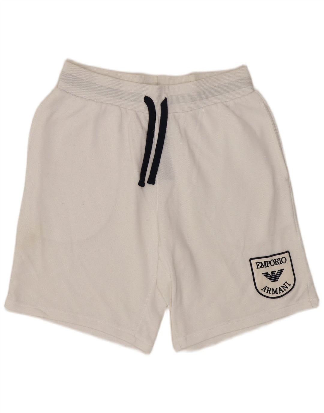 EMPORIO ARMANI Shorts deportivos para hombre Algodón blanco medio