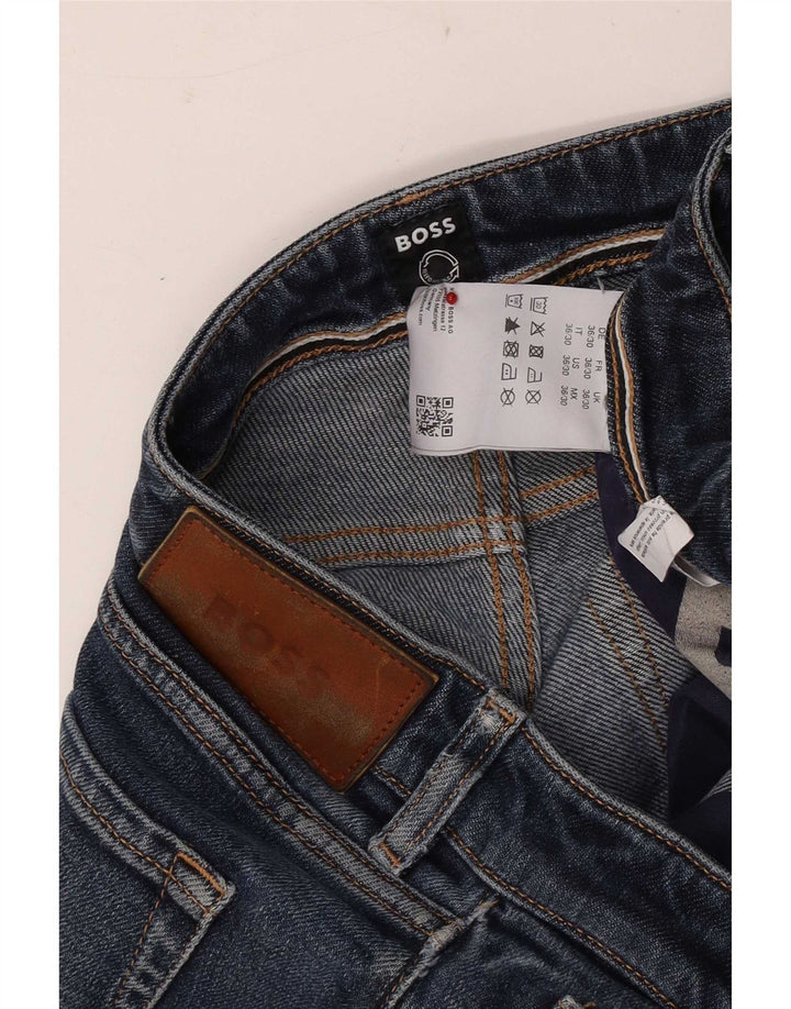 Vaqueros Hugo Boss Hombre Rectos W36 L30 Algodón Azul