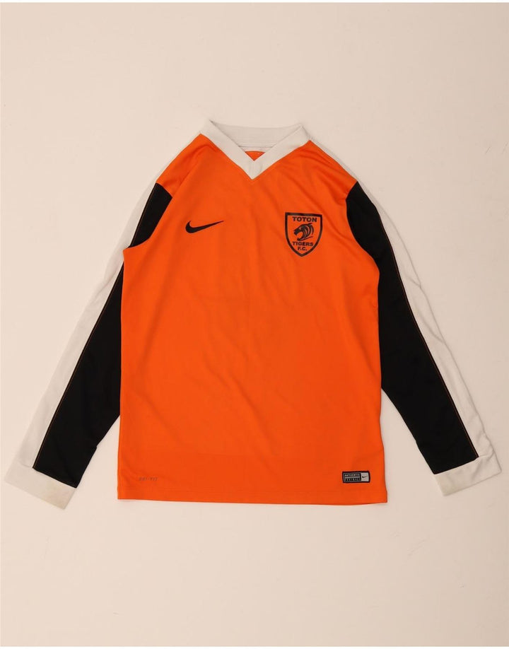Nike Boys Graphic Top manga larga 12-13 años grande naranja