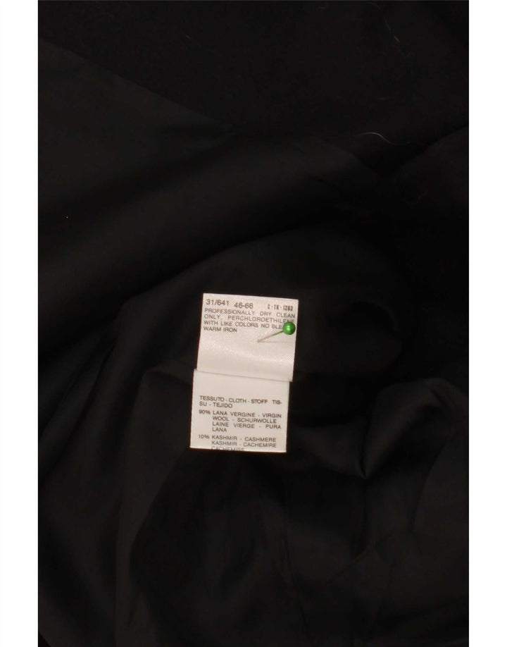 Marella Chaqueta Blazer de 4 Botones para Mujer UK 46 Grande Lana Azul Marino