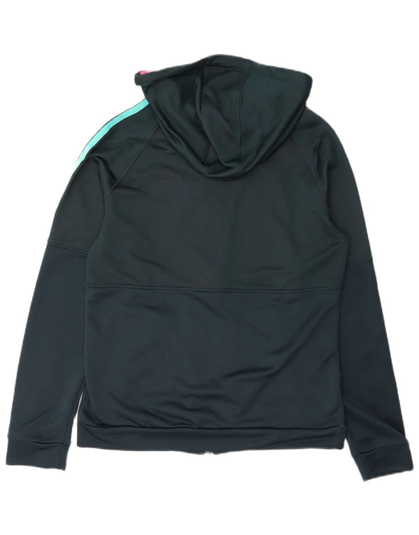 Adidas Sudadera con capucha y cremallera para mujer Reino Unido 12/14 Mediano Azul marino Poliéster