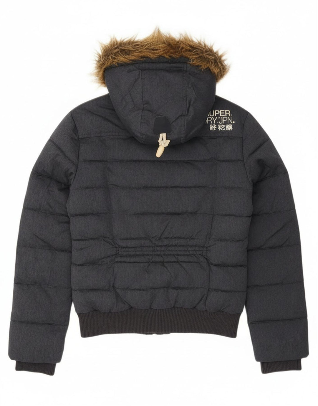 Superdry Chaqueta Acolchada Con Capucha Para Mujer UK 40 Small Gris Poliéster