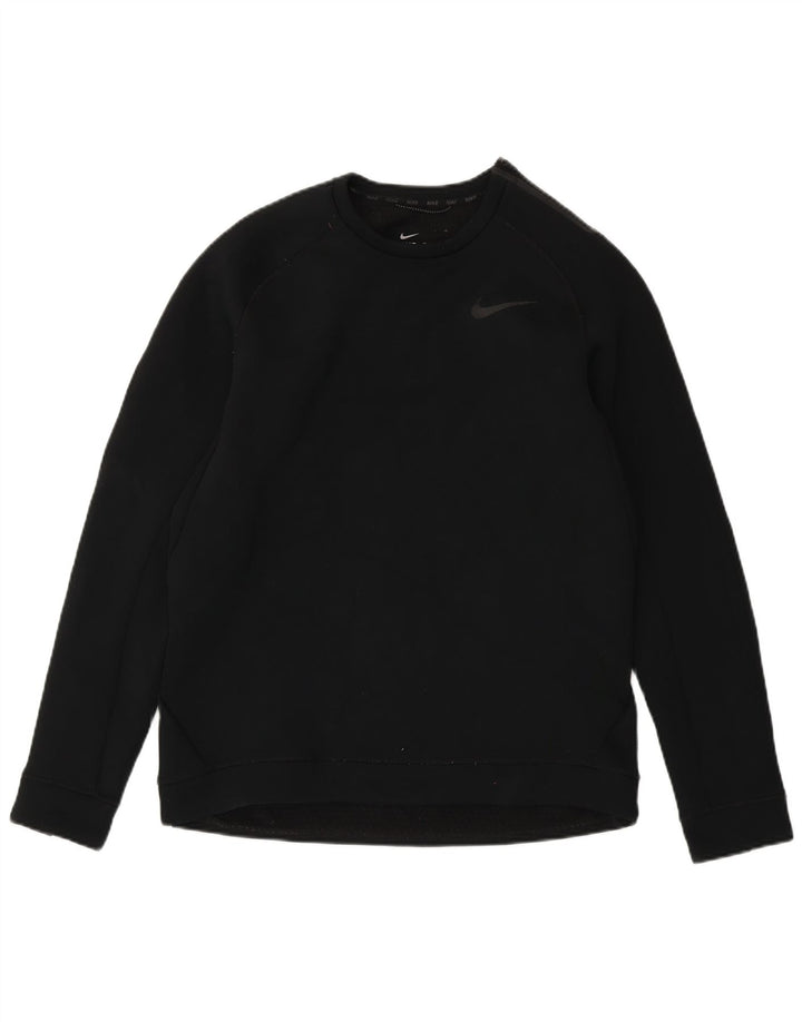 Nike - Sudadera Therma-Fit para hombre, talla grande, poliéster negro