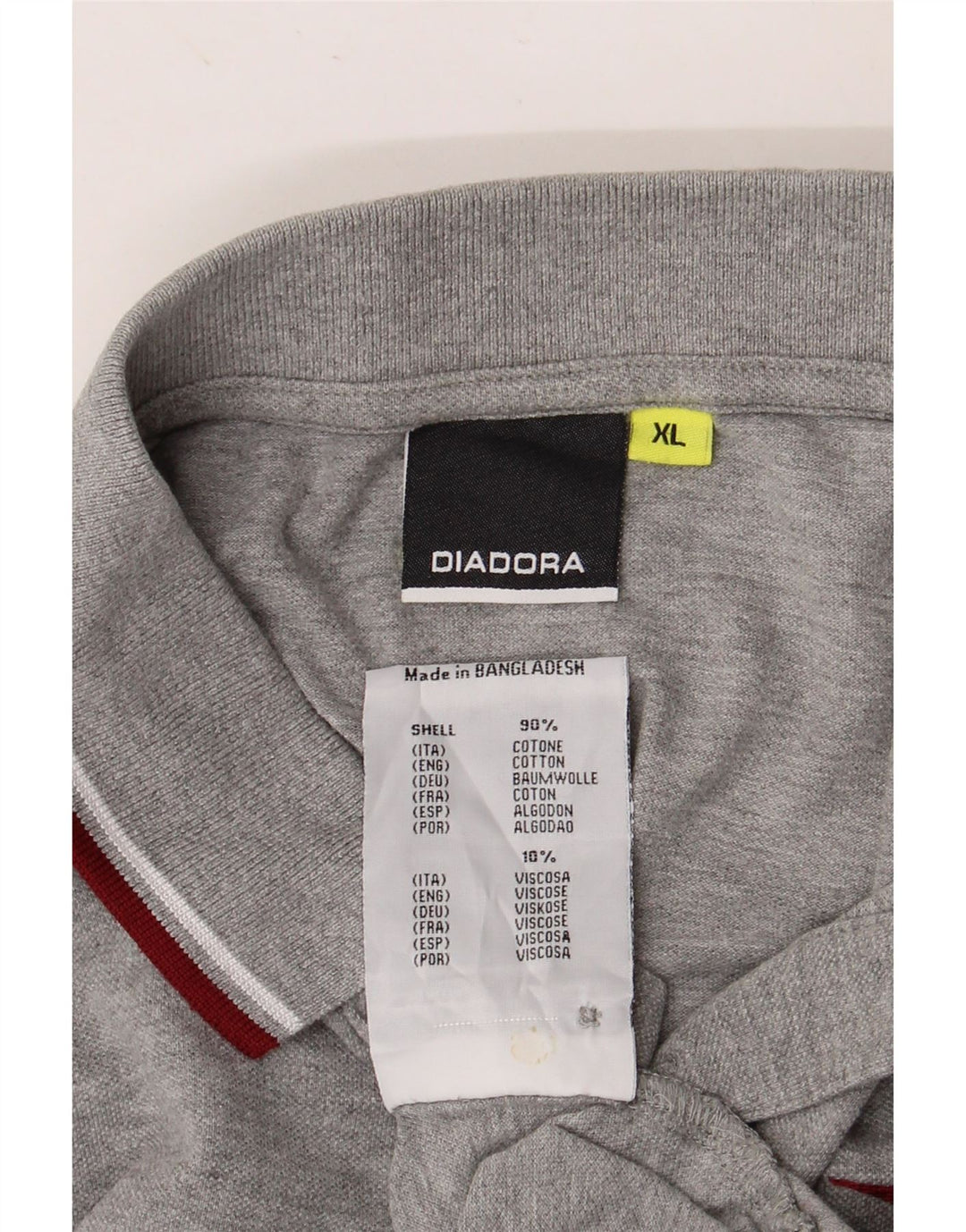 DIADORA Polo Hombre XL Gris Algodón