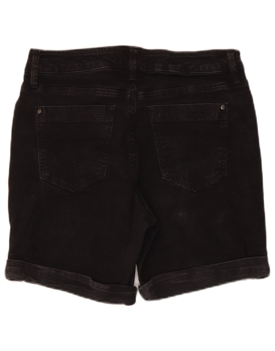 Dkny Pantalones cortos de mezclilla para mujer US 12 grande W30 algodón negro