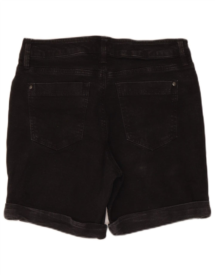 Dkny Pantalones cortos de mezclilla para mujer US 12 grande W30 algodón negro
