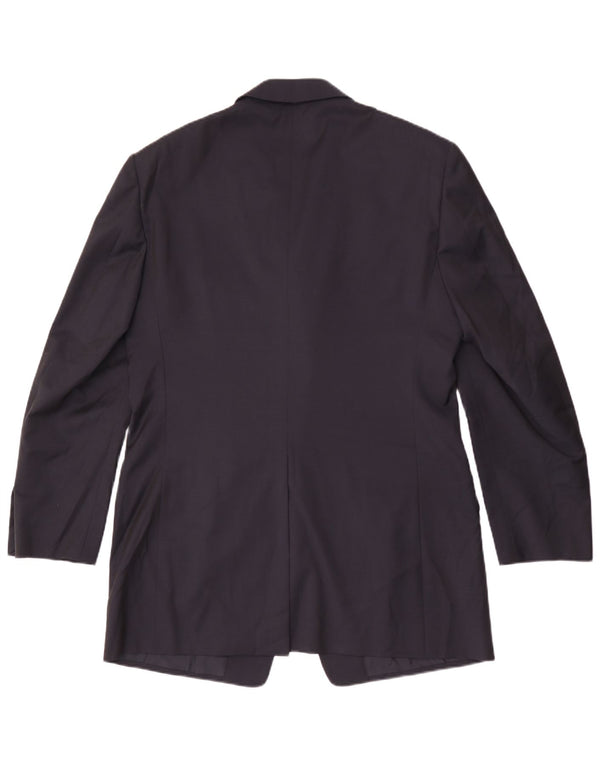 Pal Zileri Chaqueta tipo blazer larga con 3 botones para hombre IT 50 Large Lana azul marino