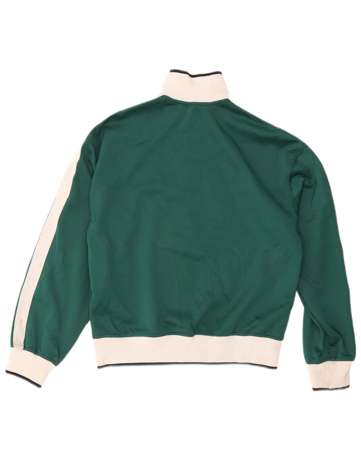 Zara Mujer Chándal Top Chaqueta UK 10 Small Verde Colorblock Poliéster