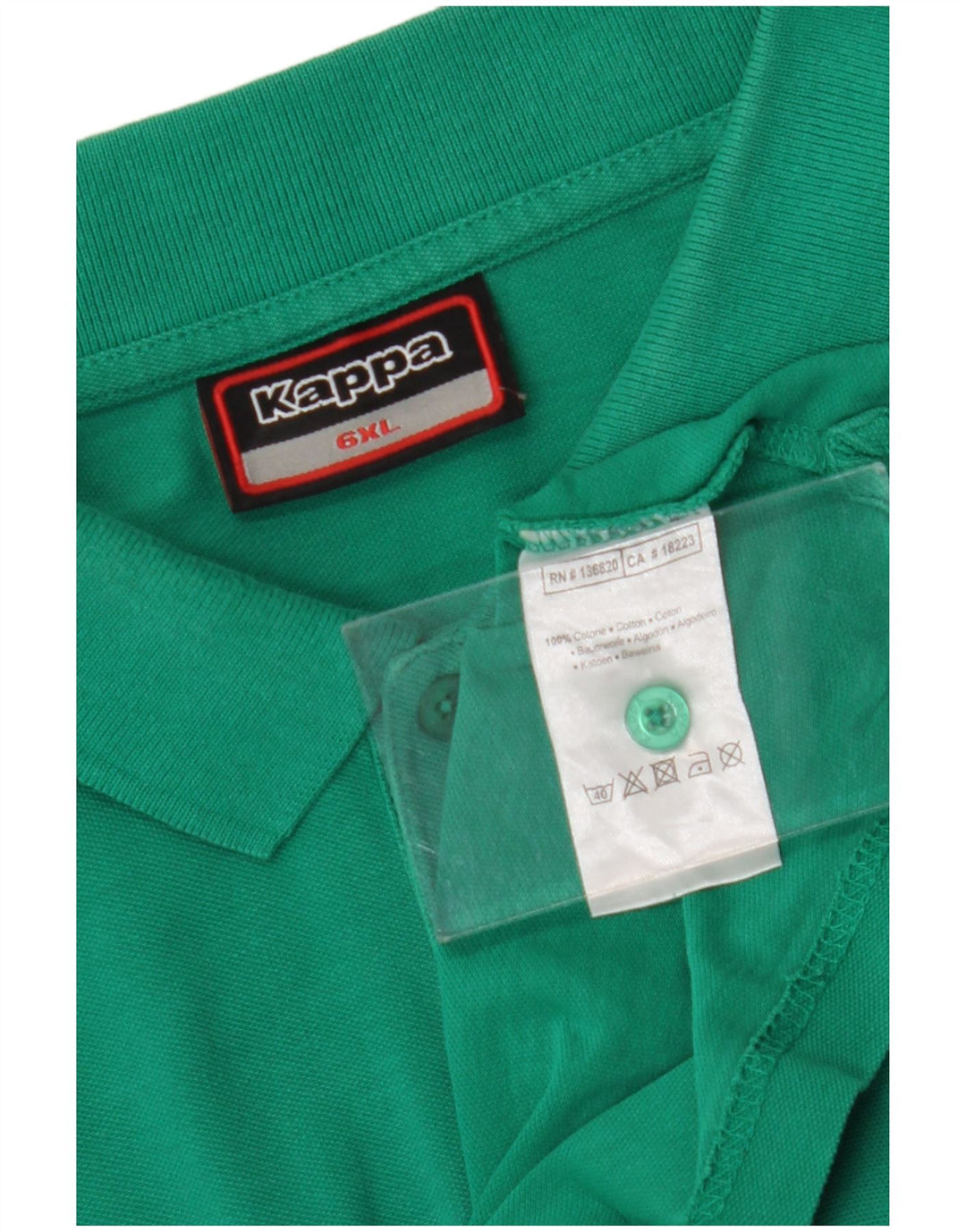 KAPPA Polo Hombre 6XL Algodón Verde