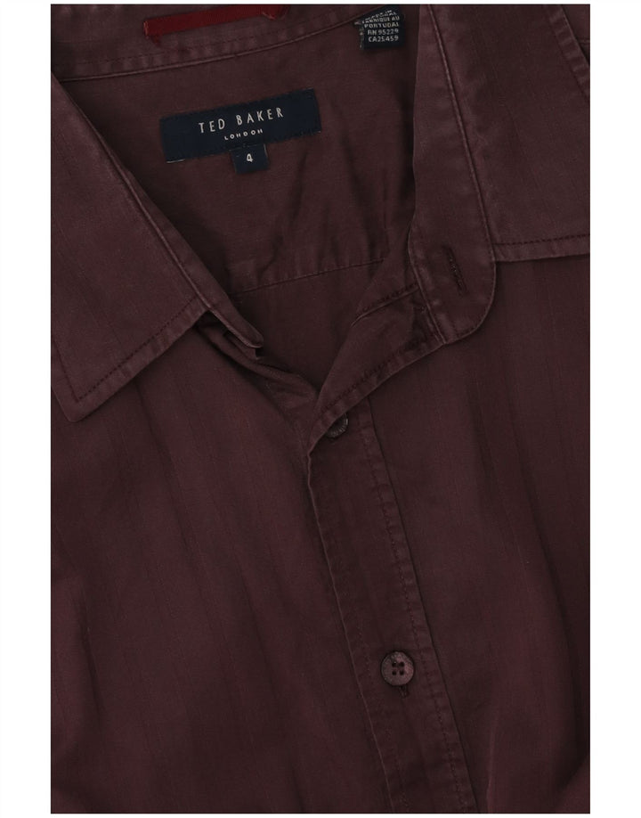TED BAKER Camisa para hombre Talla 4 Grande Borgoña