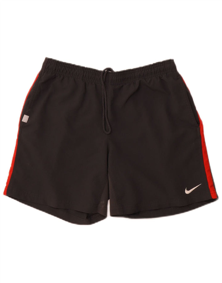 NIKE Shorts deportivos para hombre Gris medio Colorblock Poliéster